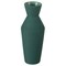Uniquewise 10" H Decorative Ceramic Round Sharp Concaved Top Vase Centerpiece Table Vase Green, Large QI004346.L - alternate 1